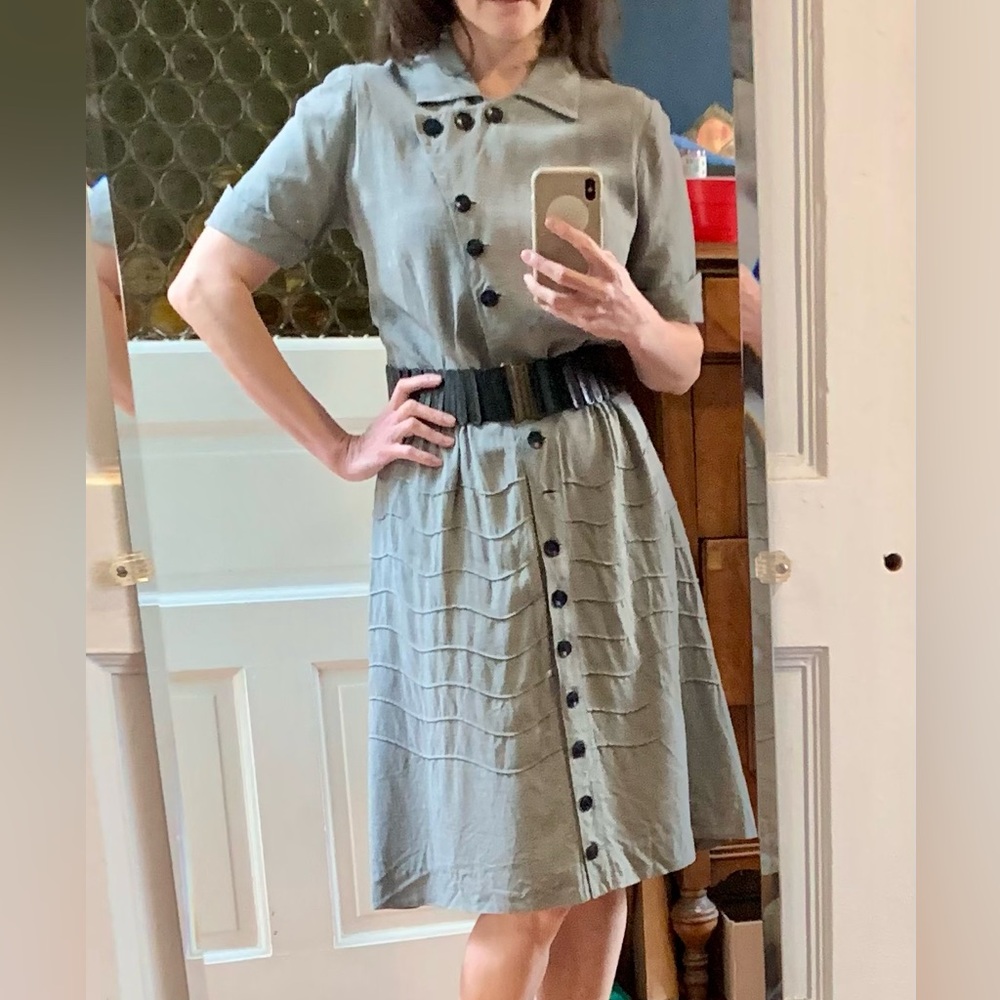 Vintage gabardine dress from the 1940s